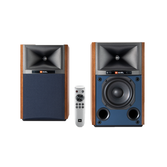 4305P Studio Monitor - Natural Walnut - Powered Bookshelf Loudspeaker System - Hero image number null